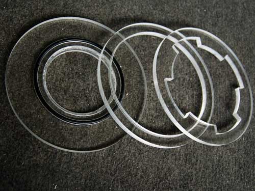 unassembled skimmer flange lock ring components 